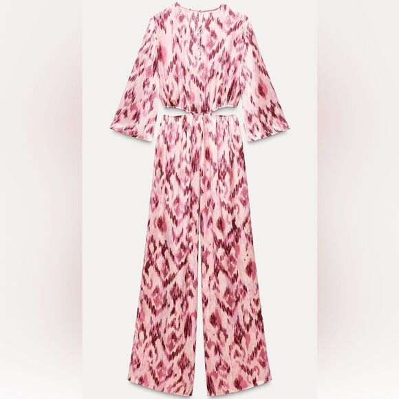 Zara cut out printed jumpsuit - Picture 8 of 10